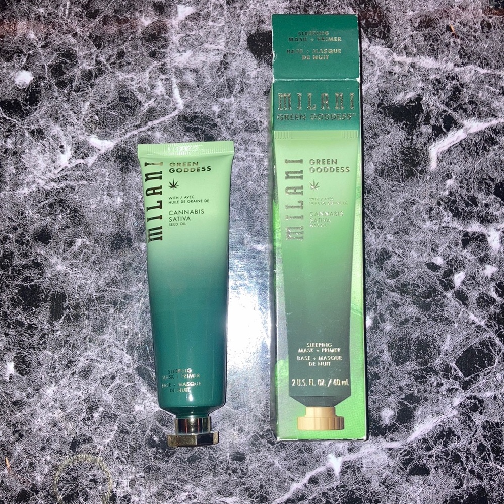 Milani Green Goddess Cannabis Sleeping Mask and Primer